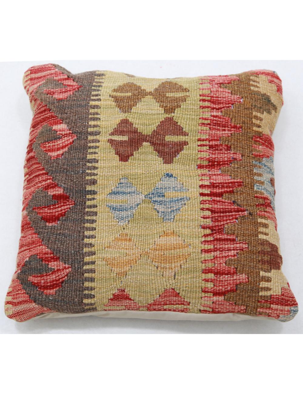 Pillows 1' 5" X 1' 5" Hand-Woven Wool Pillow 1' 5" X 1' 5" (43 X 43) / Multi / Multi