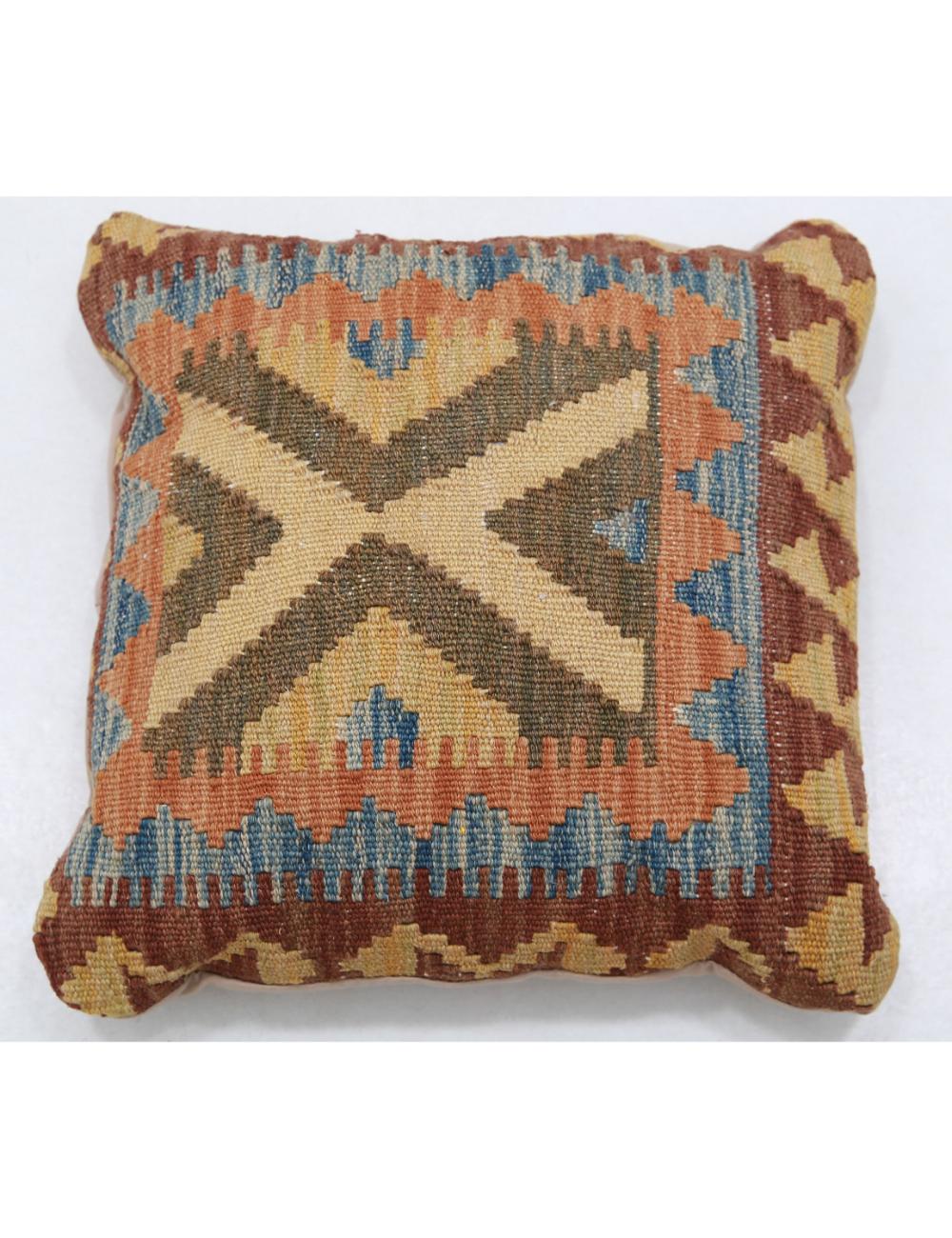 Pillows 1' 5" X 1' 5" Hand-Woven Wool Pillow 1' 5" X 1' 5" (43 X 43) / Multi / Multi