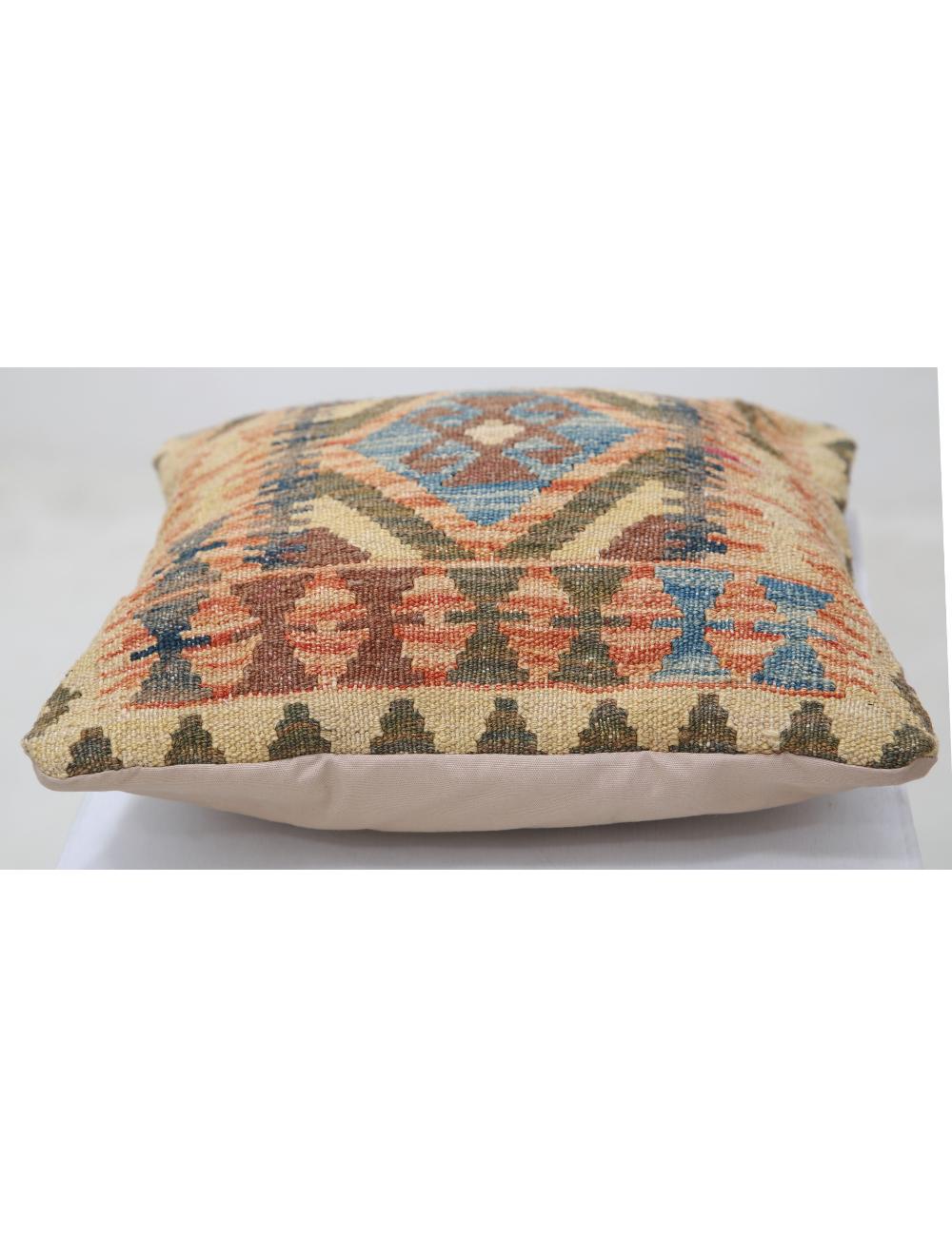 Pillows 1' 5" X 1' 5" Hand-Woven Wool Pillow 1' 5" X 1' 5" (43 X 43) / Multi / Multi