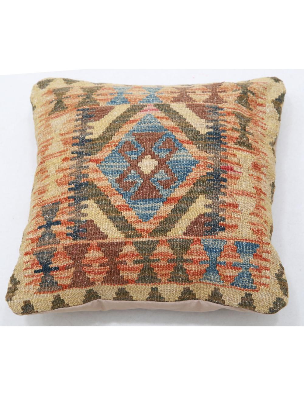 Pillows 1' 5" X 1' 5" Hand-Woven Wool Pillow 1' 5" X 1' 5" (43 X 43) / Multi / Multi