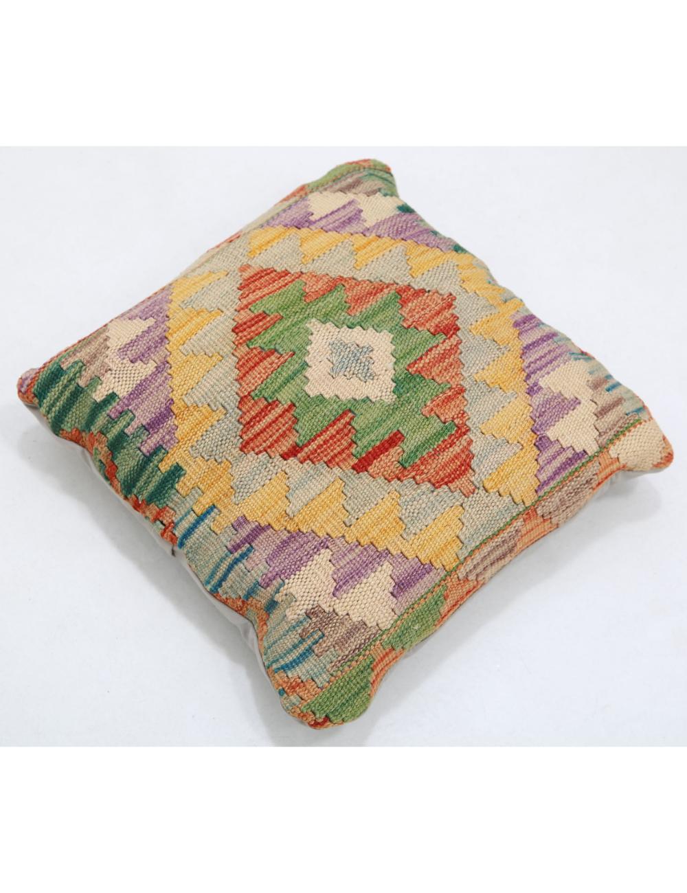 Pillows 1' 5" X 1' 5" Hand-Woven Wool Pillow 1' 5" X 1' 5" (43 X 43) / Multi / Multi