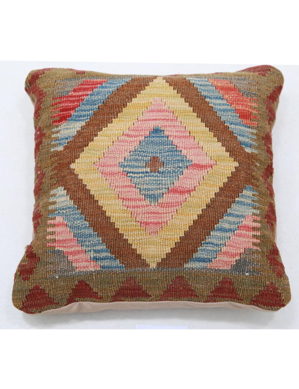 Pillows 1' 5" X 1' 5" Hand-Woven Wool Pillow 1' 5" X 1' 5" (43 X 43) / Multi / Multi