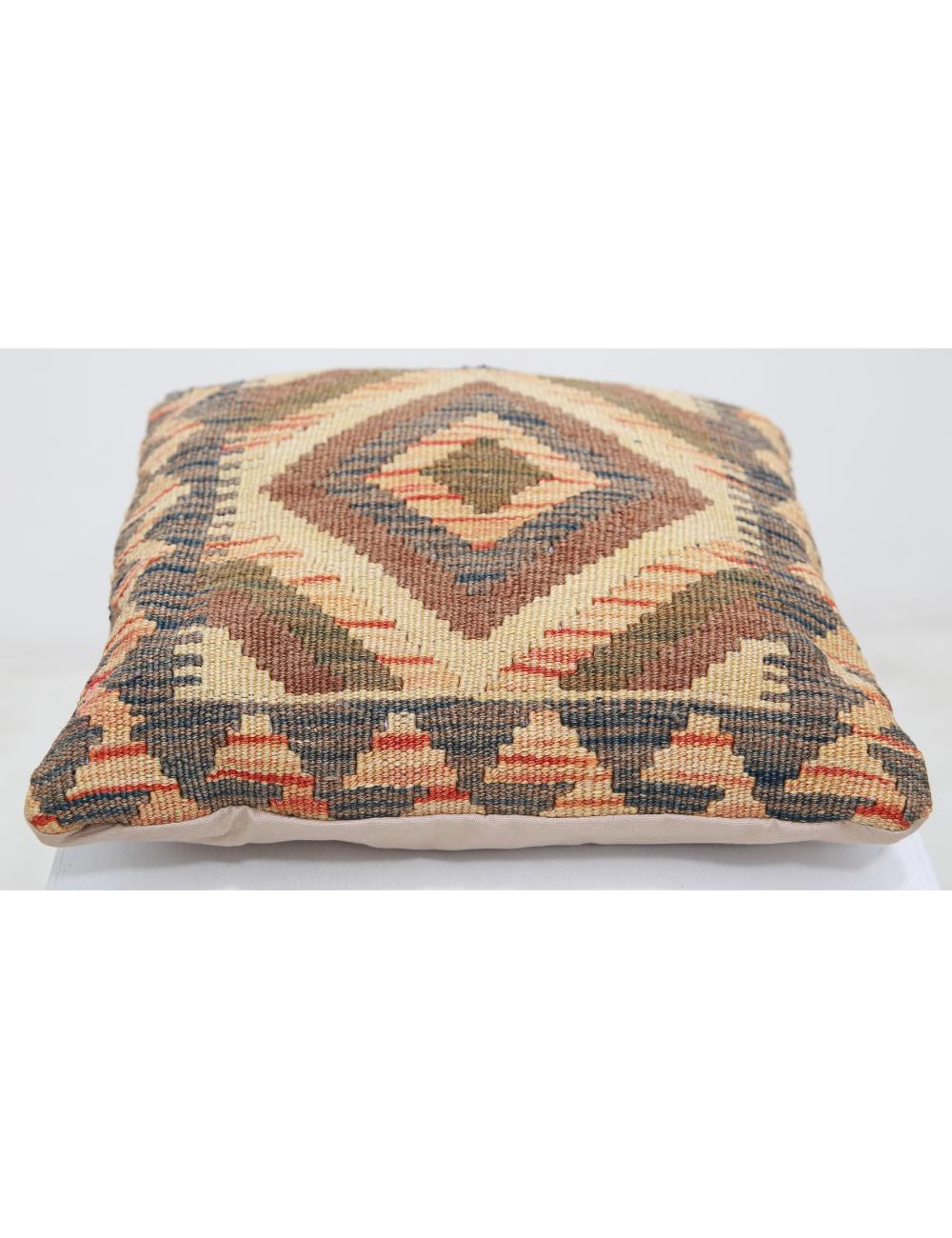 Pillows 1' 5" X 1' 5" Hand-Woven Wool Pillow 1' 5" X 1' 5" (43 X 43) / Multi / Multi