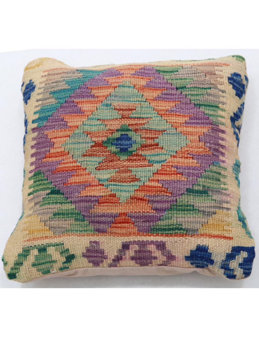 Pillows 1' 5" X 1' 5" Hand-Woven Wool Pillow 1' 5" X 1' 5" (43 X 43) / Multi / Multi