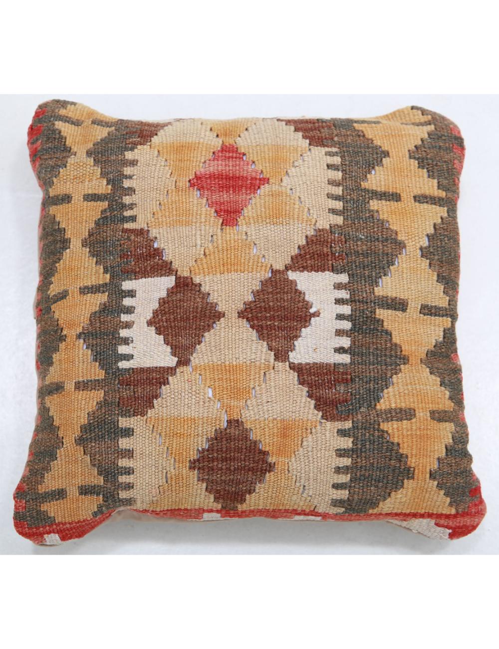 Pillows 1' 5" X 1' 5" Hand-Woven Wool Pillow 1' 5" X 1' 5" (43 X 43) / Multi / Multi