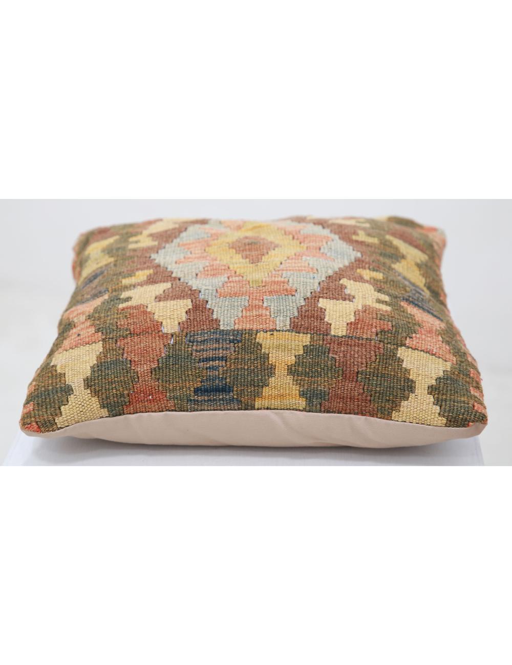 Pillows 1' 5" X 1' 5" Hand-Woven Wool Pillow 1' 5" X 1' 5" (43 X 43) / Multi / Multi