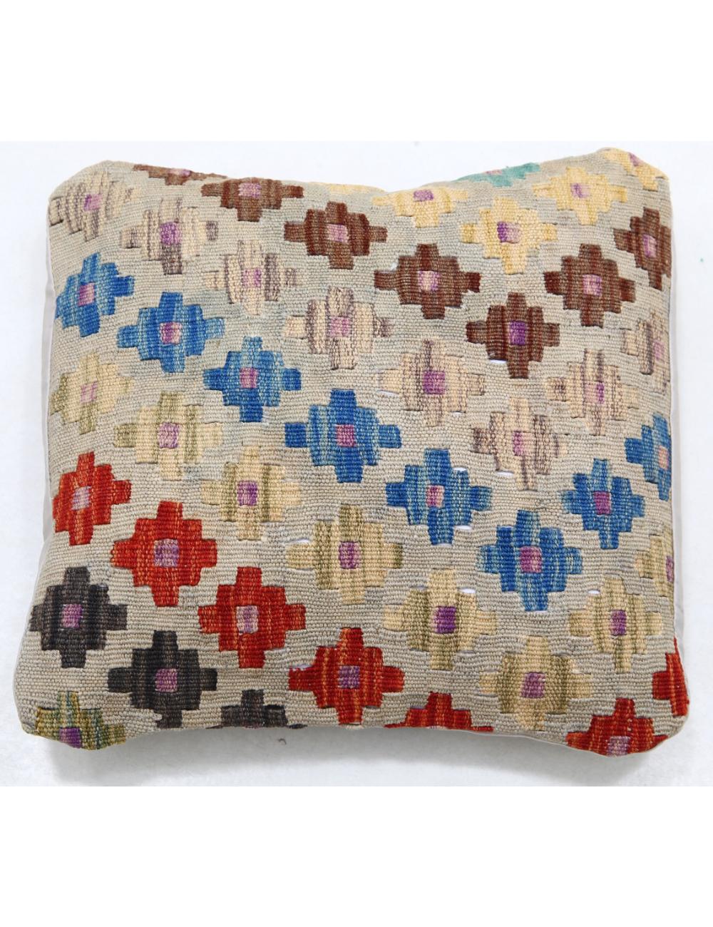 Pillows 1' 5" X 1' 5" Hand-Woven Wool Pillow 1' 5" X 1' 5" (43 X 43) / Multi / Multi