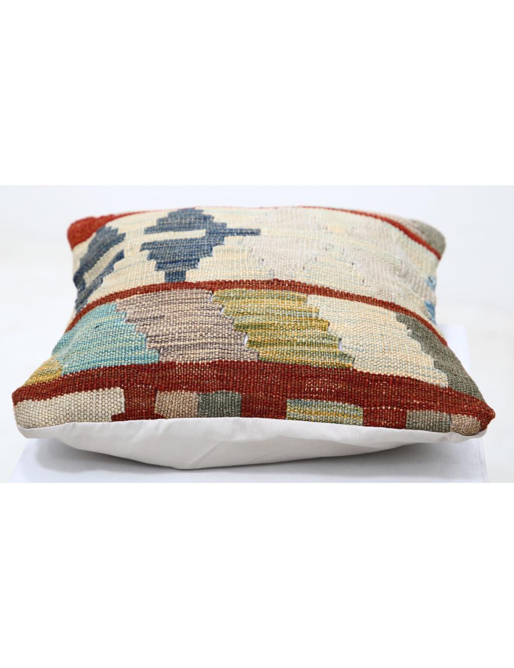 Pillows 1' 5" X 1' 5" Hand-Woven Wool Pillow 1' 5" X 1' 5" (43 X 43) / Multi / Multi