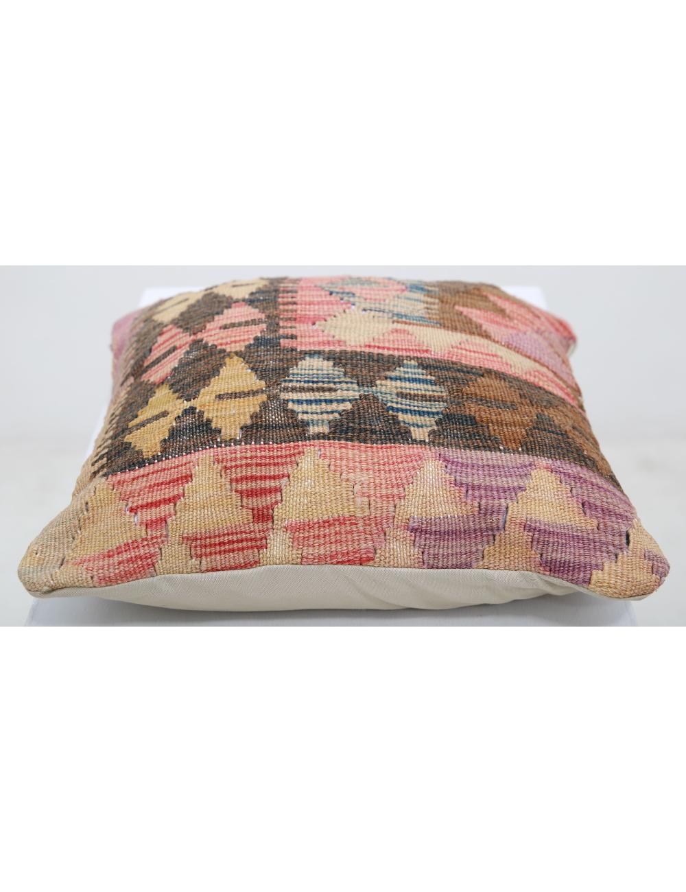 Pillows 1' 5" X 1' 5" Hand-Woven Wool Pillow 1' 5" X 1' 5" (43 X 43) / Multi / Multi