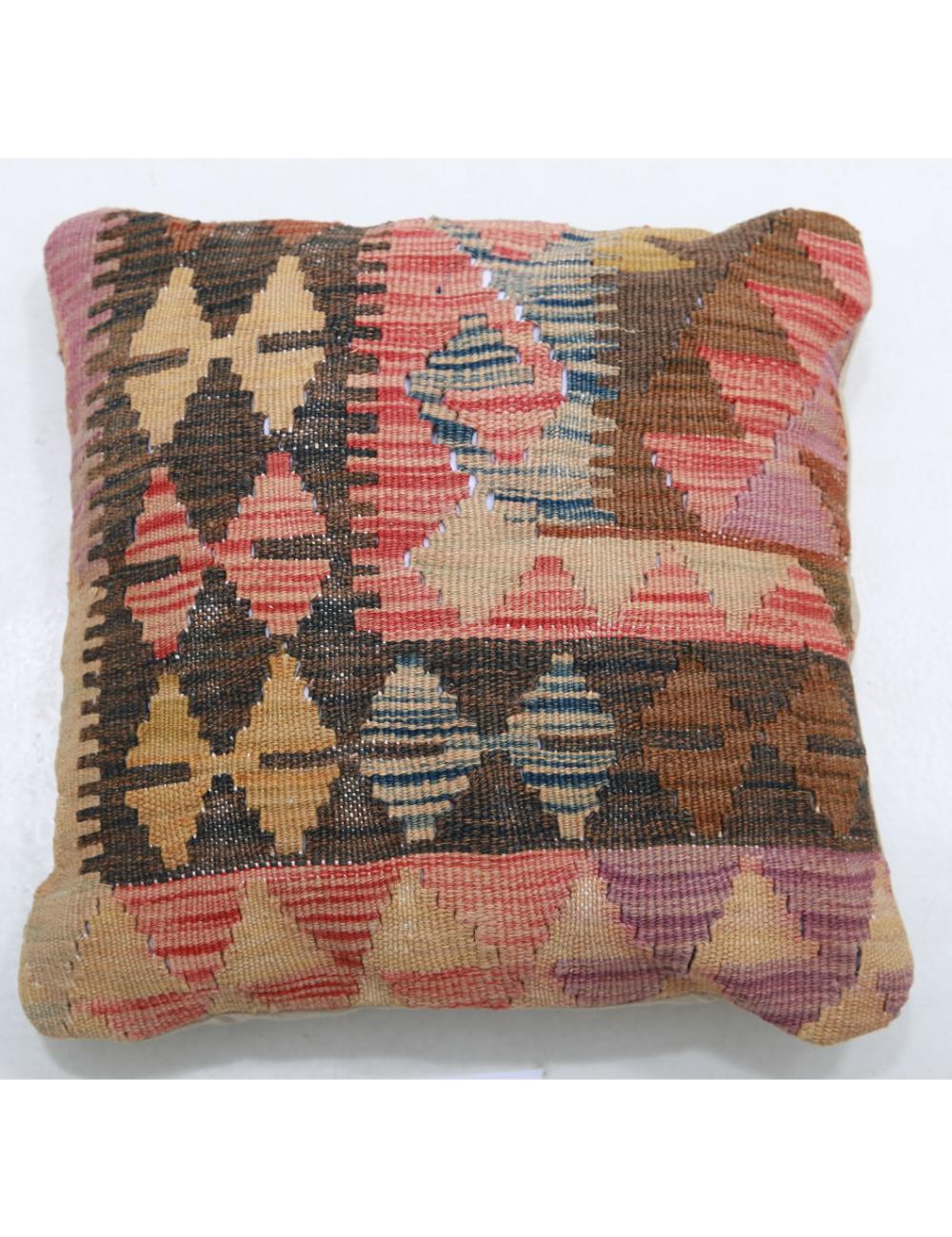 Pillows 1' 5" X 1' 5" Hand-Woven Wool Pillow 1' 5" X 1' 5" (43 X 43) / Multi / Multi