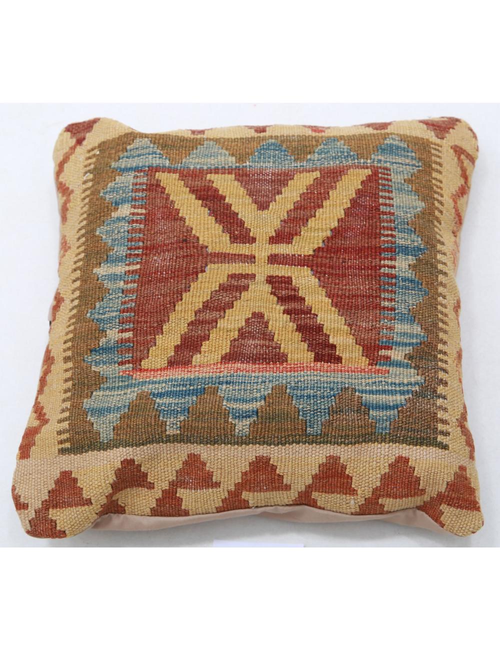 Pillows 1' 5" X 1' 5" Hand-Woven Wool Pillow 1' 5" X 1' 5" (43 X 43) / Multi / Multi