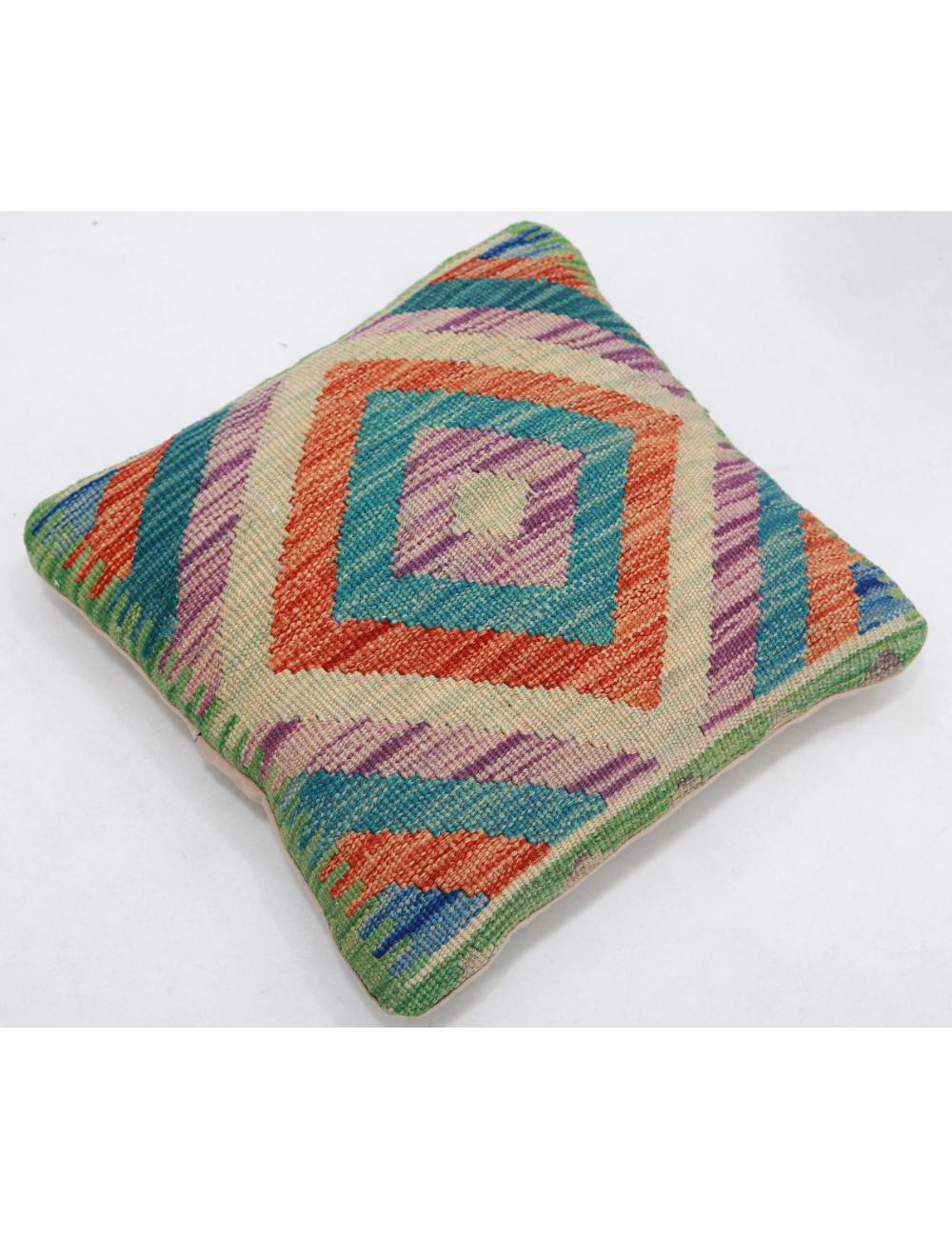 Pillows 1' 5" X 1' 5" Hand-Woven Wool Pillow 1' 5" X 1' 5" (43 X 43) / Multi / Multi