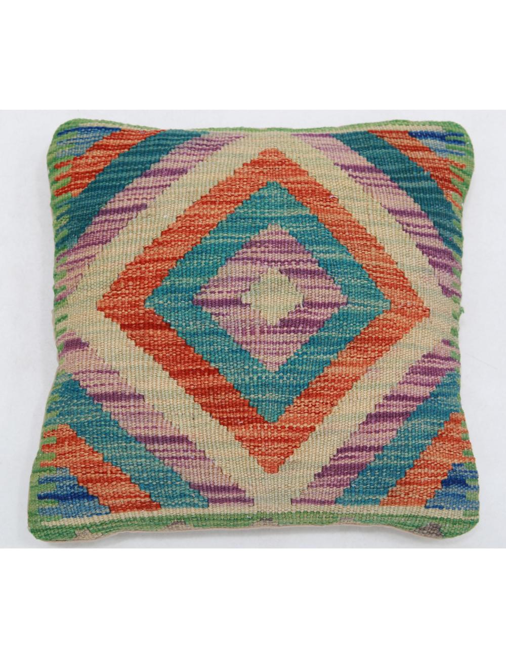 Pillows 1' 5" X 1' 5" Hand-Woven Wool Pillow 1' 5" X 1' 5" (43 X 43) / Multi / Multi