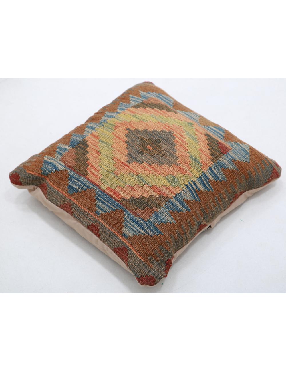 Pillows 1' 5" X 1' 5" Hand-Woven Wool Pillow 1' 5" X 1' 5" (43 X 43) / Multi / Multi