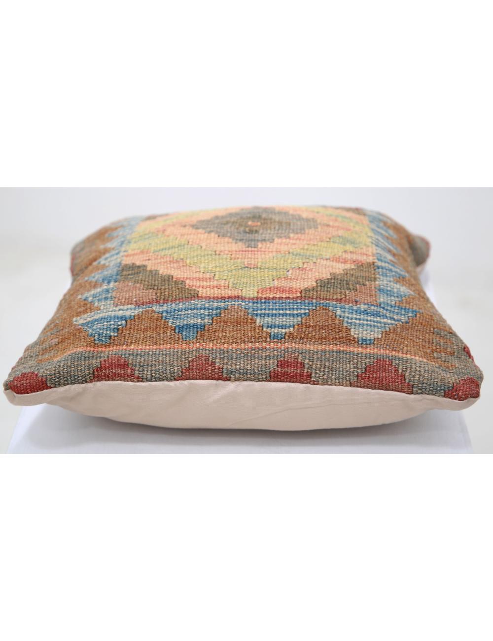 Pillows 1' 5" X 1' 5" Hand-Woven Wool Pillow 1' 5" X 1' 5" (43 X 43) / Multi / Multi