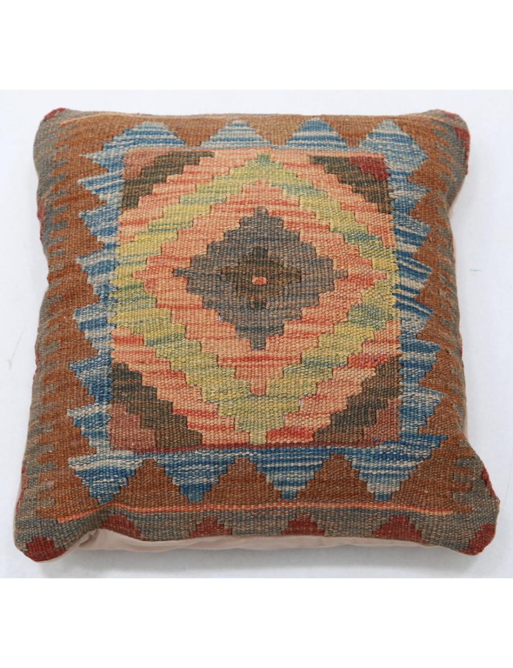 Pillows 1' 5" X 1' 5" Hand-Woven Wool Pillow 1' 5" X 1' 5" (43 X 43) / Multi / Multi