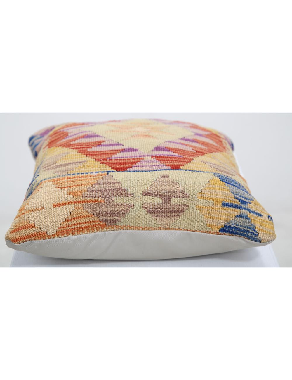 Pillows 1' 5" X 1' 5" Hand-Woven Wool Pillow 1' 5" X 1' 5" (43 X 43) / Multi / Multi