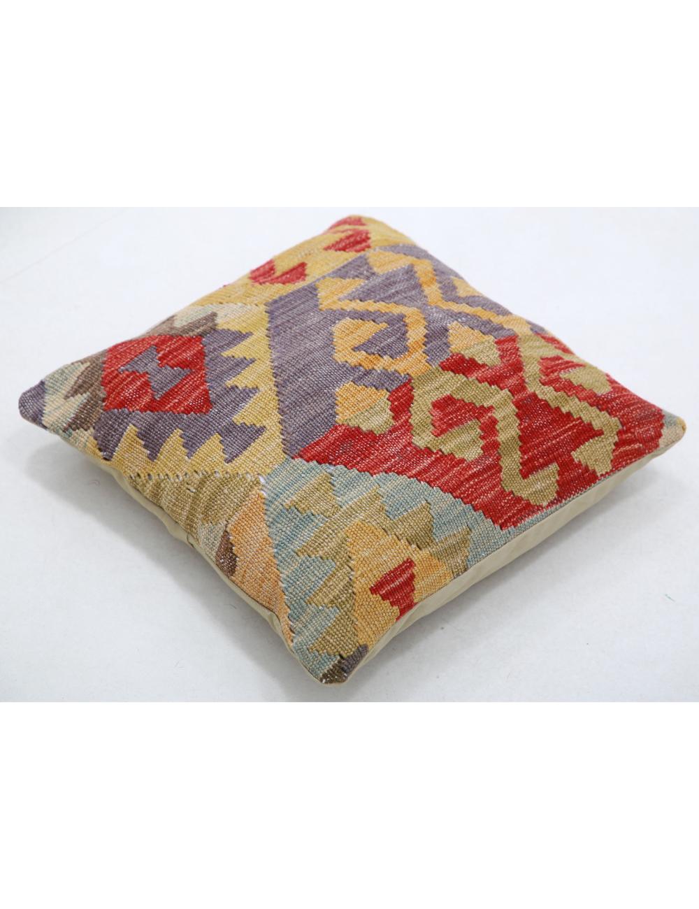 Pillows 1' 5" X 1' 5" Hand-Woven Wool Pillow 1' 5" X 1' 5" (43 X 43) / Multi / Multi