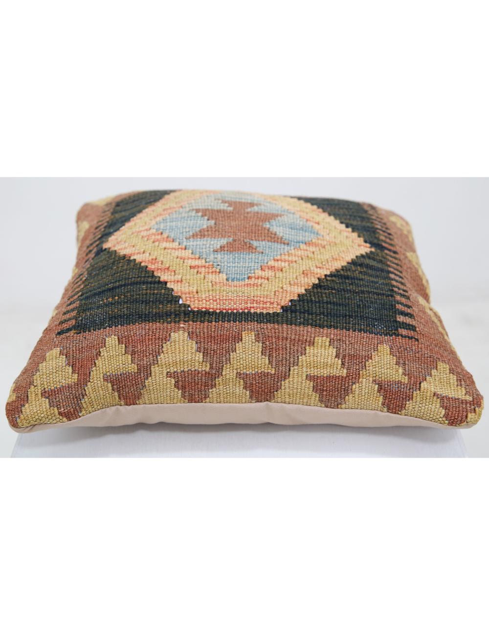 Pillows 1' 5" X 1' 5" Hand-Woven Wool Pillow 1' 5" X 1' 5" (43 X 43) / Multi / Multi