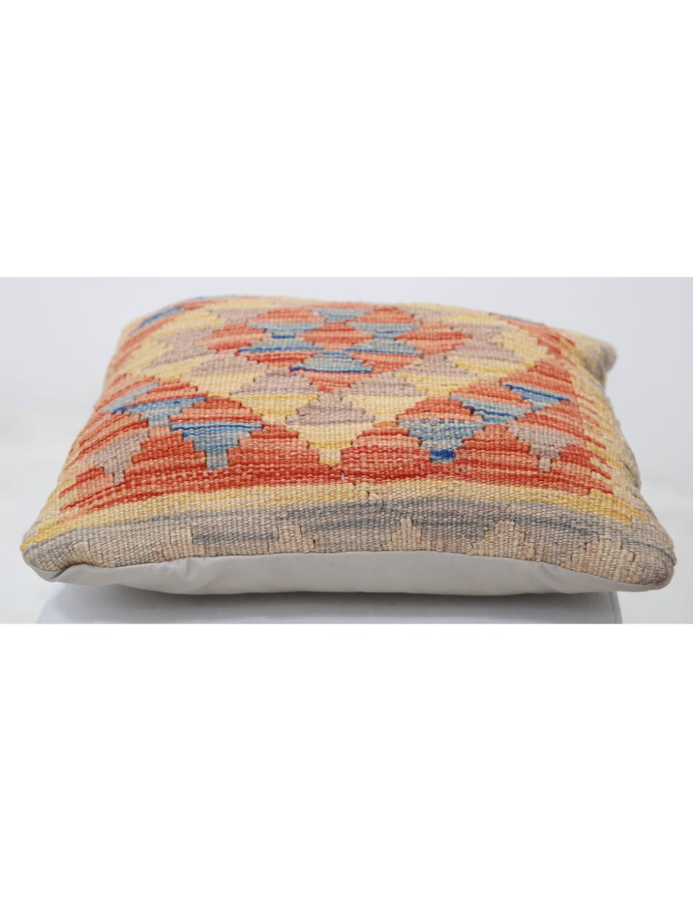 Pillows 1' 5" X 1' 5" Hand-Woven Wool Pillow 1' 5" X 1' 5" (43 X 43) / Multi / Multi