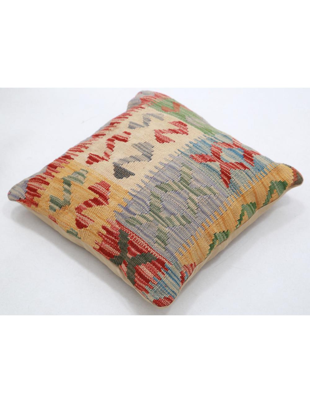 Pillows 1' 5" X 1' 5" Hand-Woven Wool Pillow 1' 5" X 1' 5" (43 X 43) / Multi / Multi