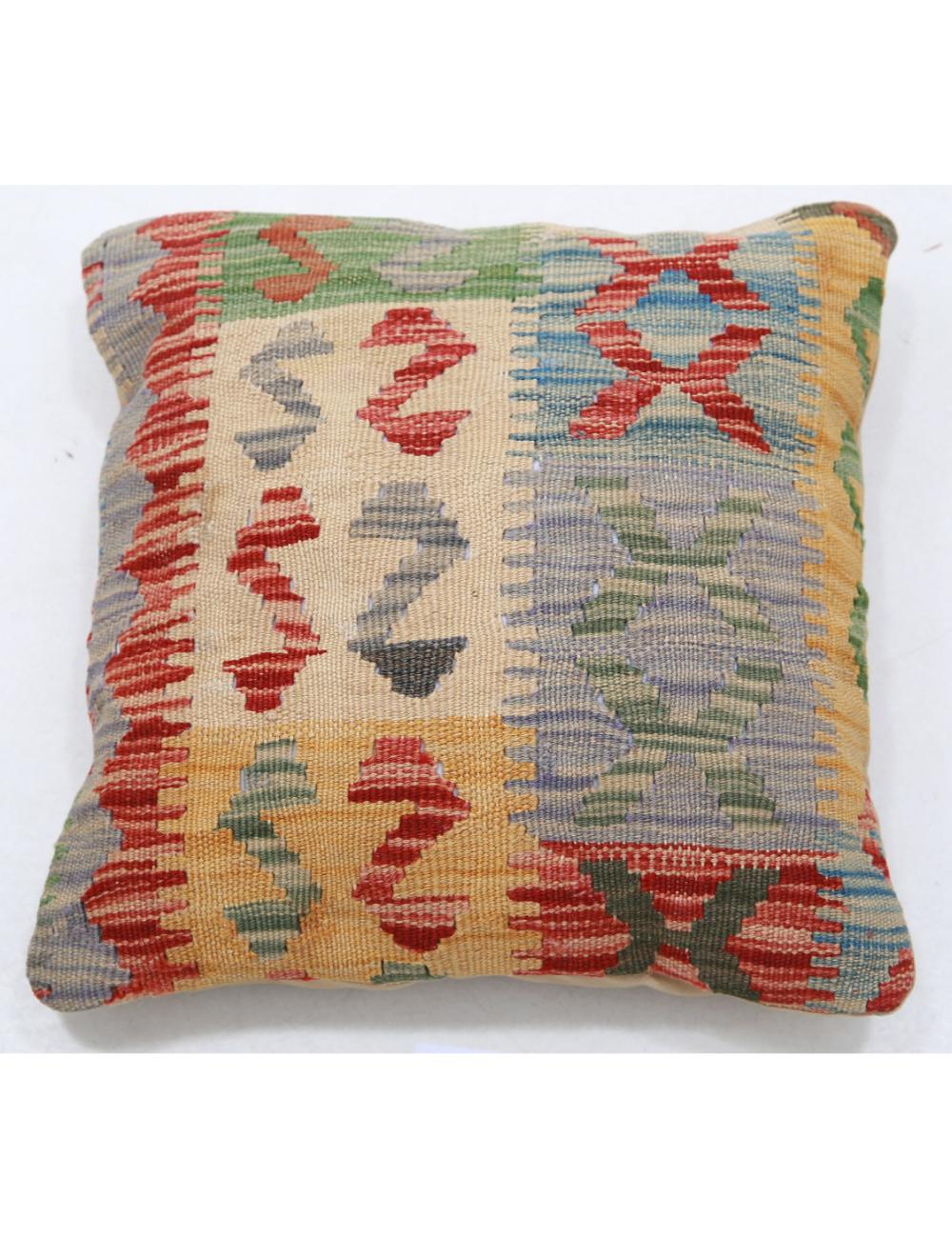 Pillows 1' 5" X 1' 5" Hand-Woven Wool Pillow 1' 5" X 1' 5" (43 X 43) / Multi / Multi