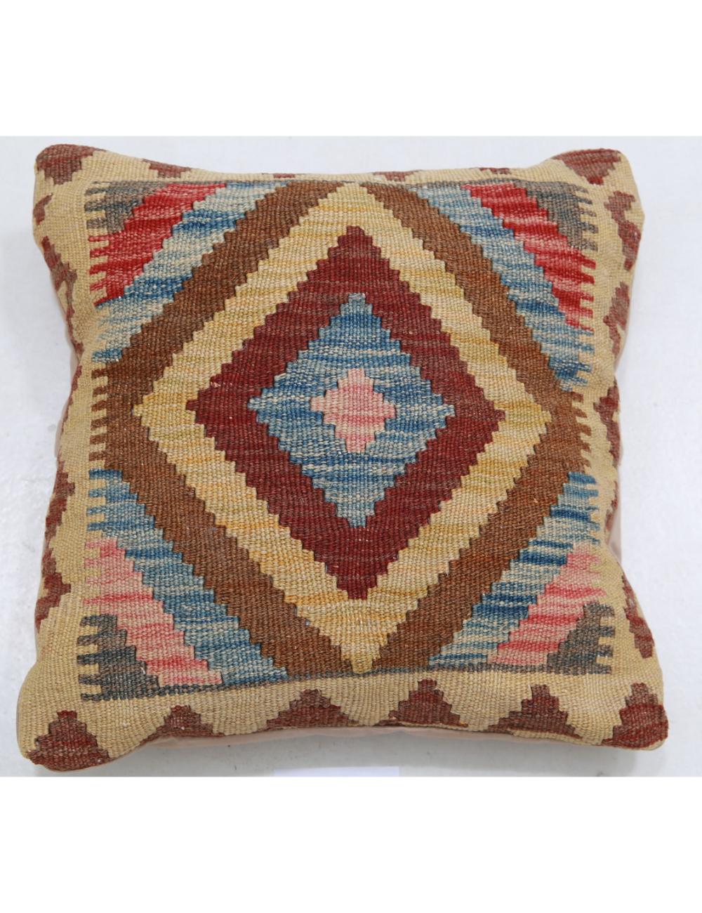 Pillows 1' 5" X 1' 5" Hand-Woven Wool Pillow 1' 5" X 1' 5" (43 X 43) / Multi / Multi