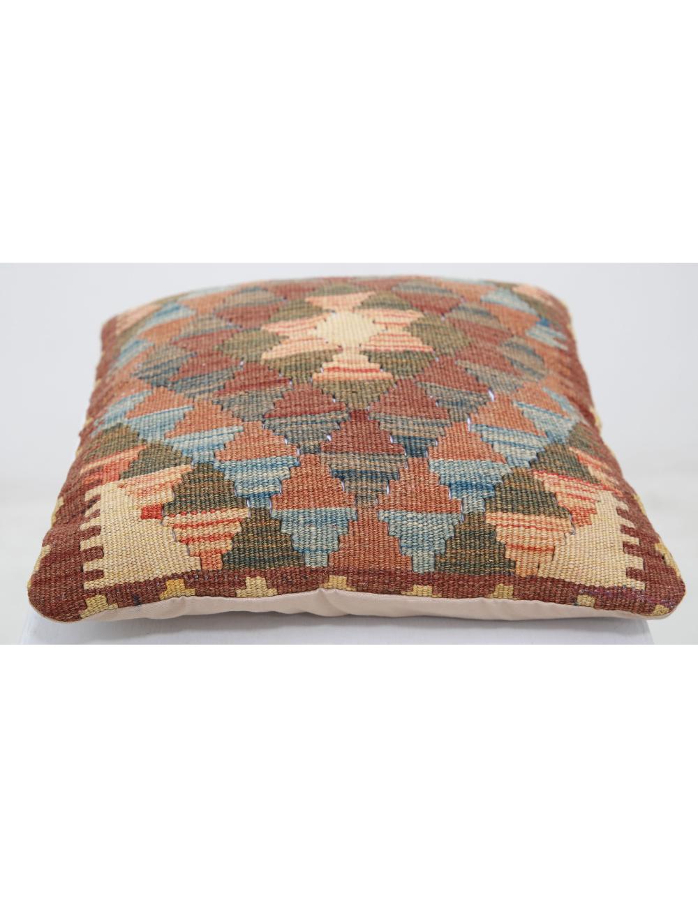 Pillows 1' 5" X 1' 5" Hand-Woven Wool Pillow 1' 5" X 1' 5" (43 X 43) / Multi / Multi