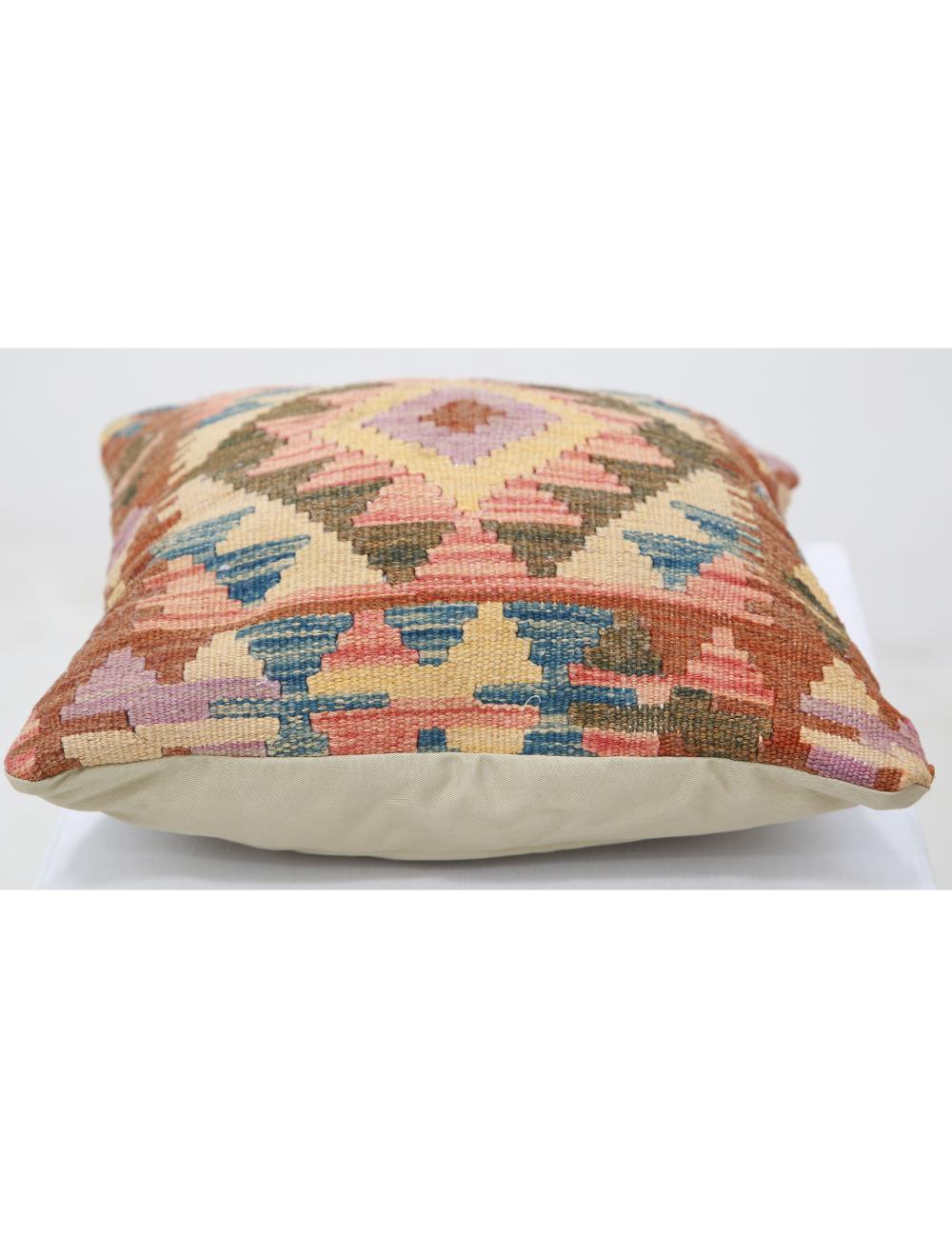 Pillows 1' 5" X 1' 5" Hand-Woven Wool Pillow 1' 5" X 1' 5" (43 X 43) / Multi / Multi