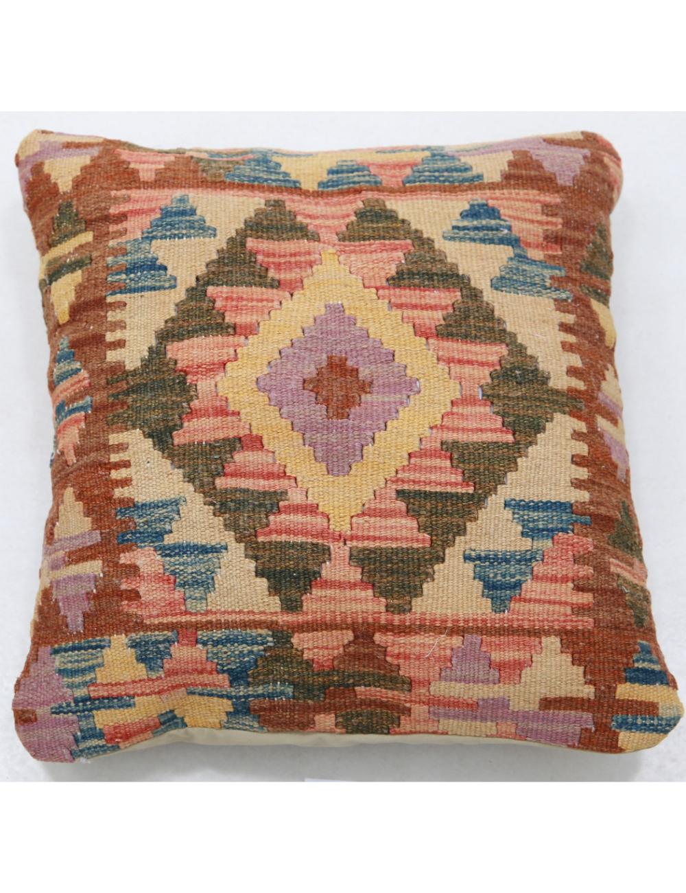 Pillows 1' 5" X 1' 5" Hand-Woven Wool Pillow 1' 5" X 1' 5" (43 X 43) / Multi / Multi