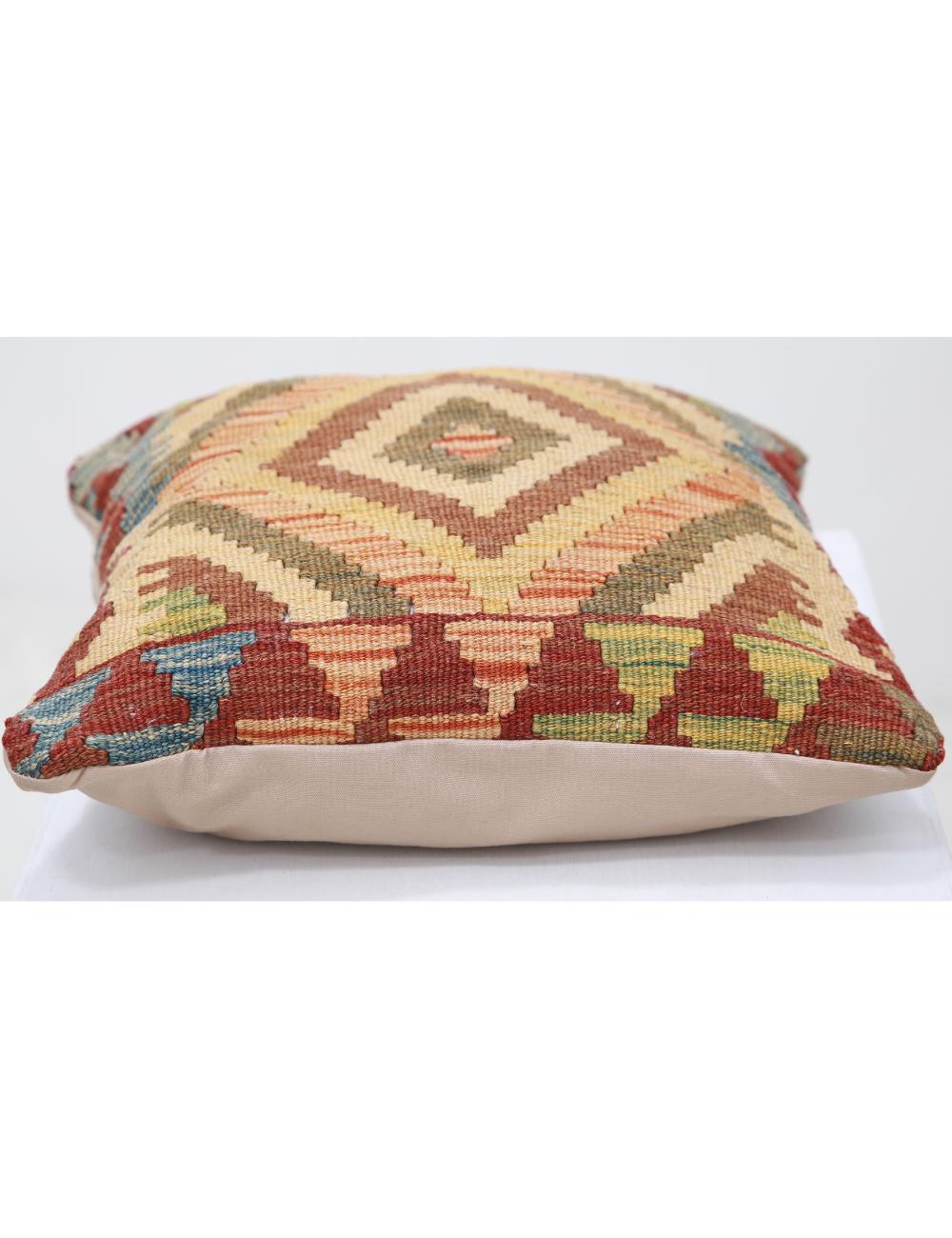 Pillows 1' 5" X 1' 5" Hand-Woven Wool Pillow 1' 5" X 1' 5" (43 X 43) / Multi / Multi