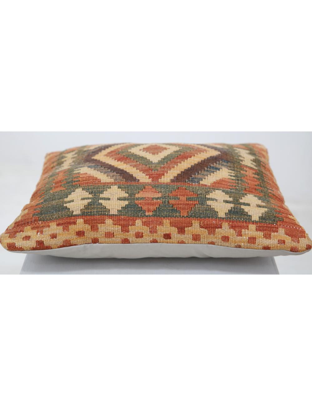 Pillows 1' 5" X 1' 5" Hand-Woven Wool Pillow 1' 5" X 1' 5" (43 X 43) / Multi / Multi