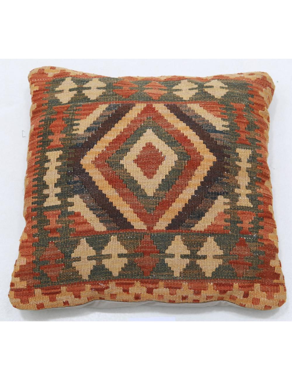 Pillows 1' 5" X 1' 5" Hand-Woven Wool Pillow 1' 5" X 1' 5" (43 X 43) / Multi / Multi