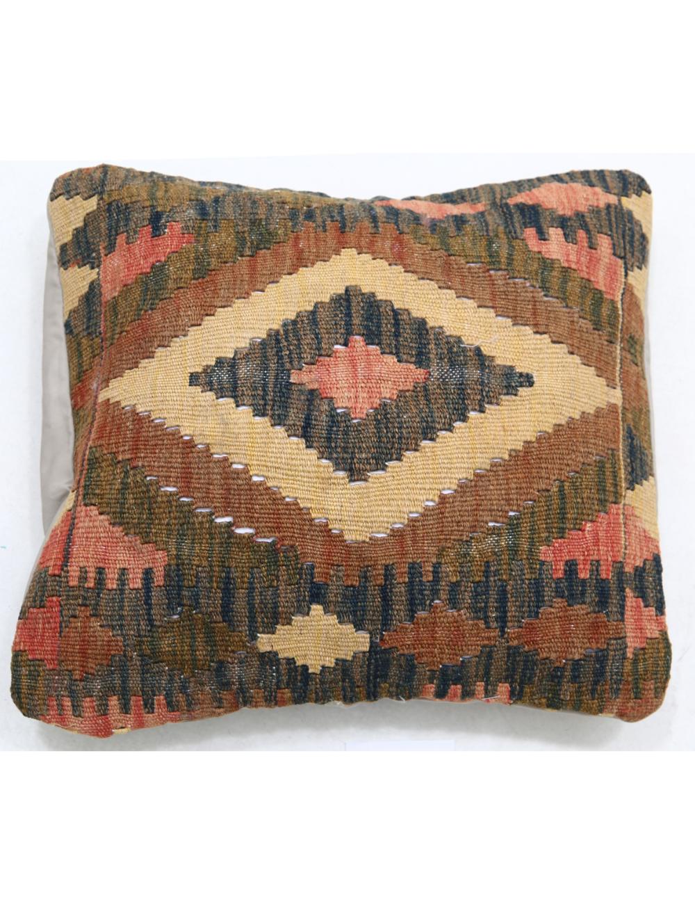 Pillows 1' 5" X 1' 5" Hand-Woven Wool Pillow 1' 5" X 1' 5" (43 X 43) / Multi / Multi