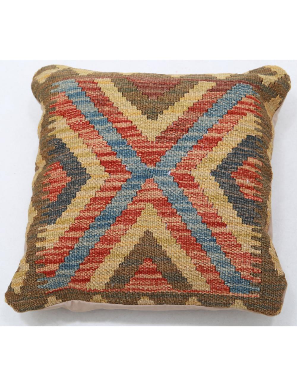 Pillows 1' 5" X 1' 5" Hand-Woven Wool Pillow 1' 5" X 1' 5" (43 X 43) / Multi / Multi