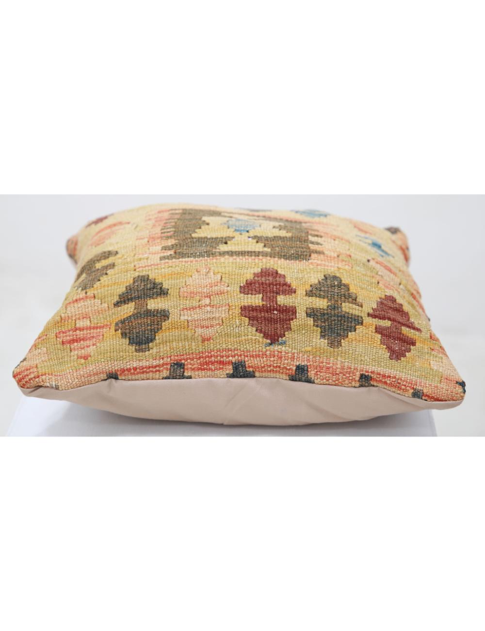 Pillows 1' 5" X 1' 5" Hand-Woven Wool Pillow 1' 5" X 1' 5" (43 X 43) / Multi / Multi