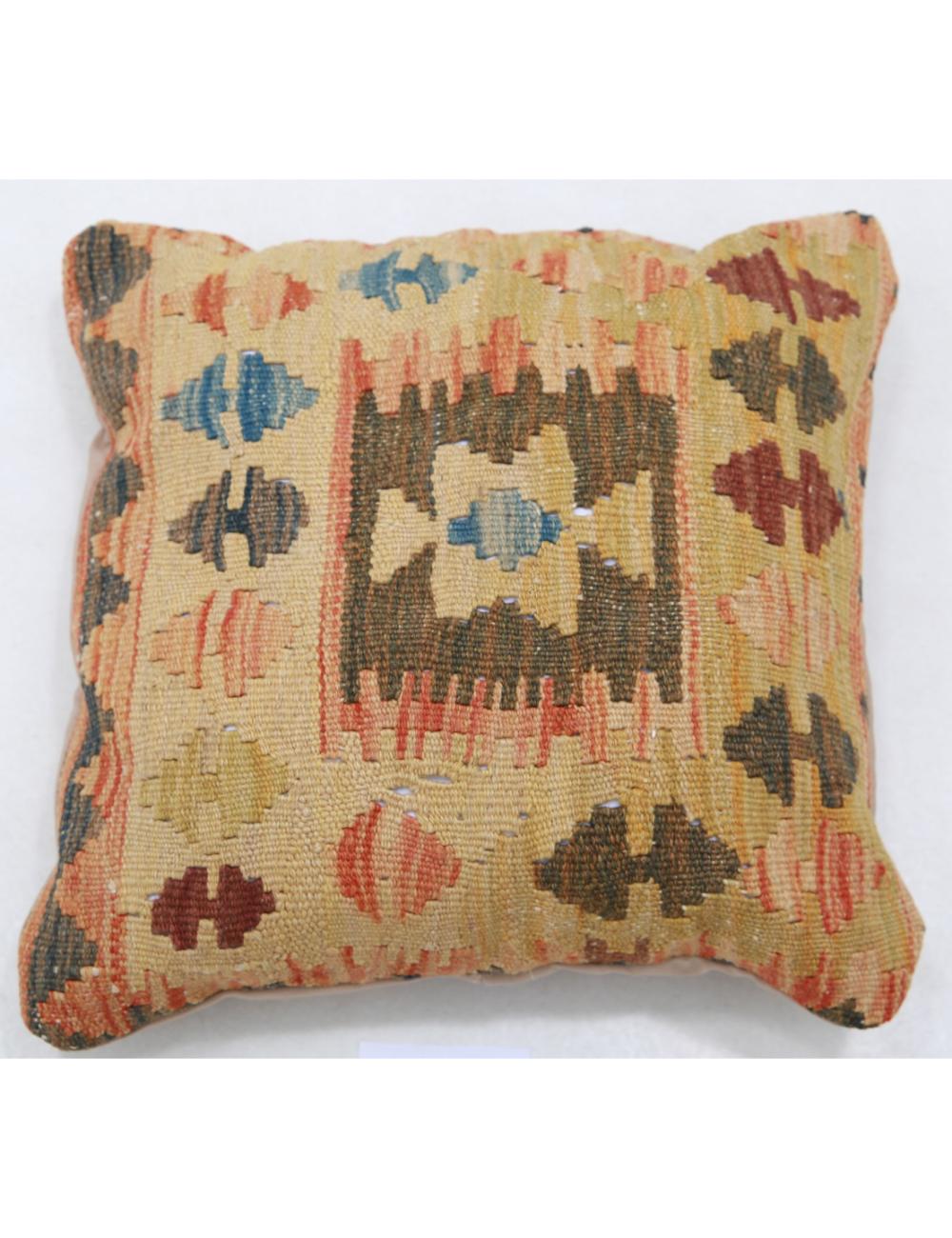 Pillows 1' 5" X 1' 5" Hand-Woven Wool Pillow 1' 5" X 1' 5" (43 X 43) / Multi / Multi