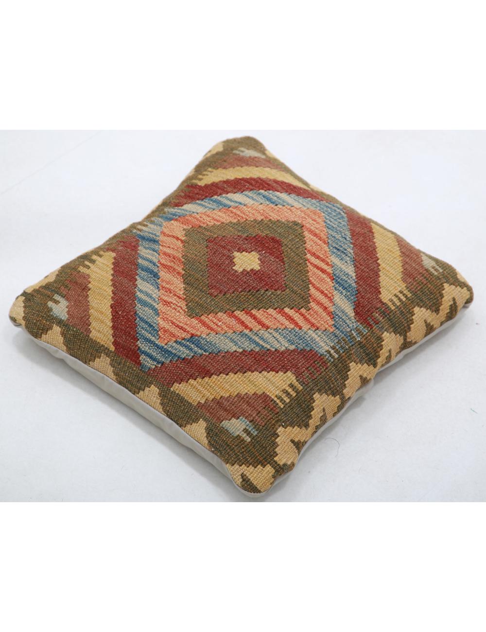 Pillows 1' 5" X 1' 5" Hand-Woven Wool Pillow 1' 5" X 1' 5" (43 X 43) / Multi / Multi