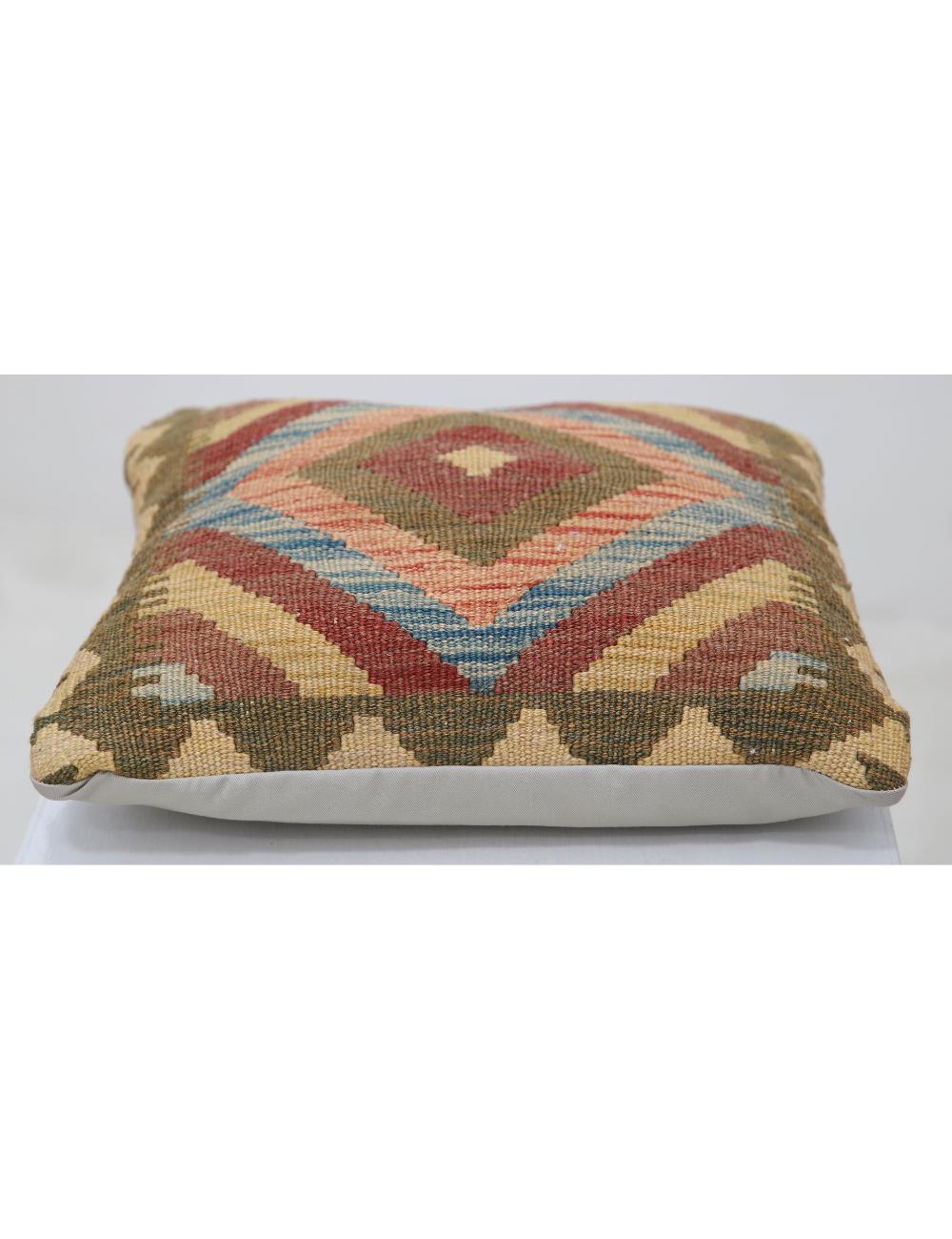 Pillows 1' 5" X 1' 5" Hand-Woven Wool Pillow 1' 5" X 1' 5" (43 X 43) / Multi / Multi