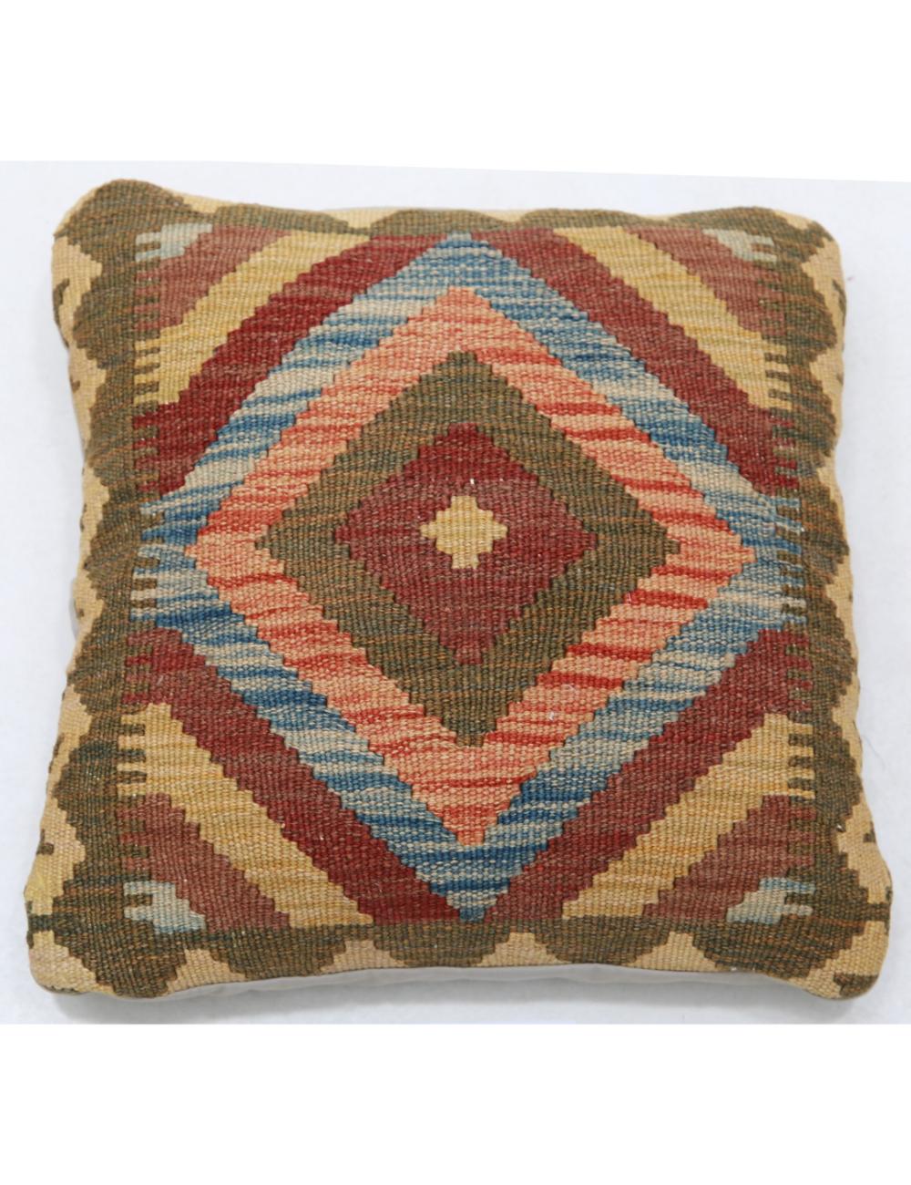 Pillows 1' 5" X 1' 5" Hand-Woven Wool Pillow 1' 5" X 1' 5" (43 X 43) / Multi / Multi