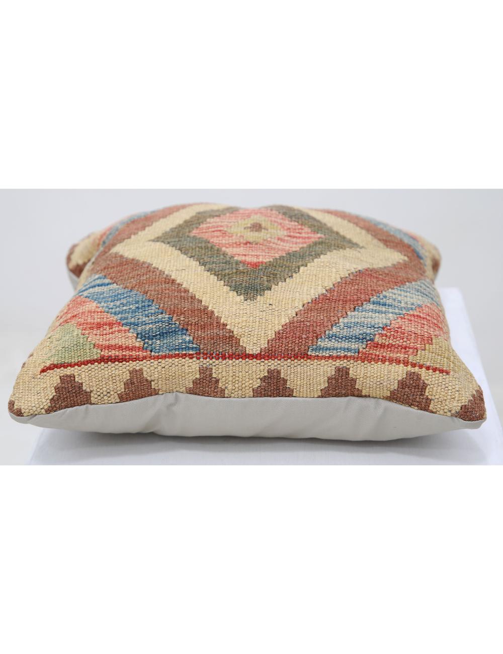 Pillows 1' 5" X 1' 5" Hand-Woven Wool Pillow 1' 5" X 1' 5" (43 X 43) / Multi / Multi