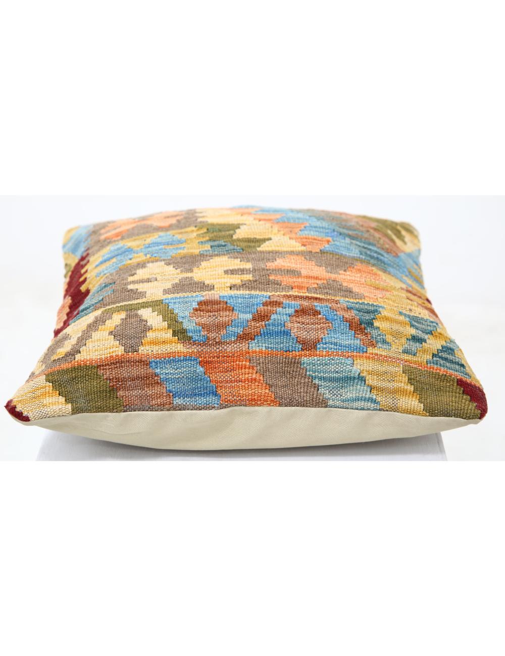 Pillows 1' 5" X 1' 5" Hand-Woven Wool Pillow 1' 5" X 1' 5" (43 X 43) / Multi / Multi