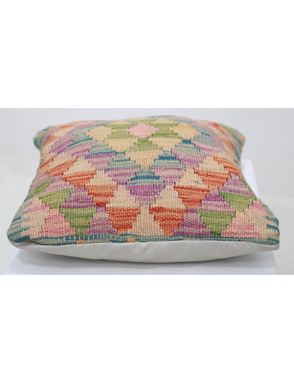 Pillows 1' 5" X 1' 5" Hand-Woven Wool Pillow 1' 5" X 1' 5" (43 X 43) / Multi / Multi