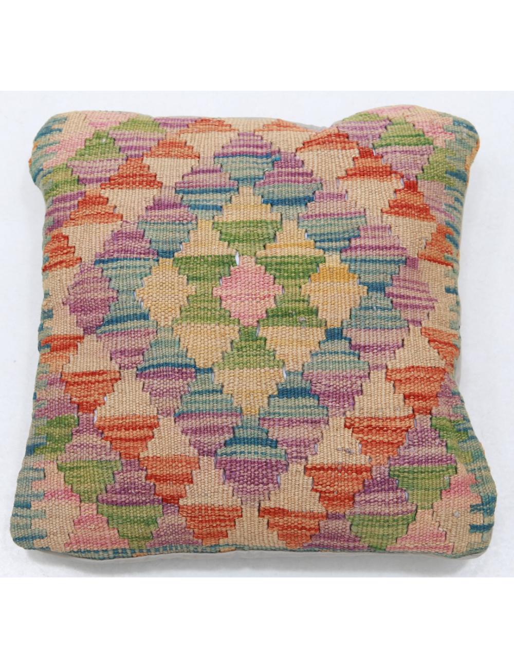 Pillows 1' 5" X 1' 5" Hand-Woven Wool Pillow 1' 5" X 1' 5" (43 X 43) / Multi / Multi