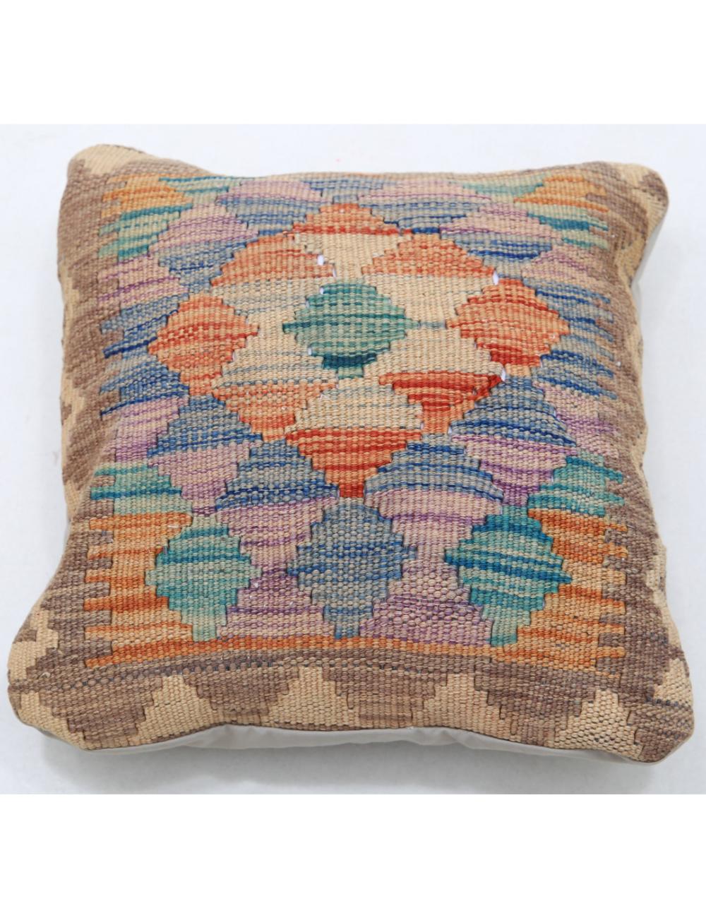 Pillows 1' 5" X 1' 5" Hand-Woven Wool Pillow 1' 5" X 1' 5" (43 X 43) / Multi / Multi