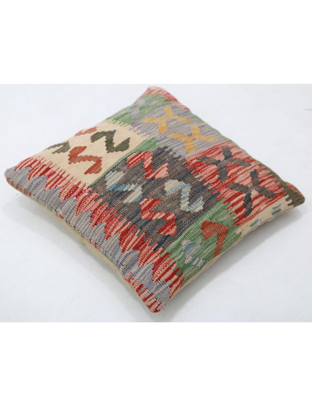 Pillows 1' 5" X 1' 5" Hand-Woven Wool Pillow 1' 5" X 1' 5" (43 X 43) / Multi / Multi