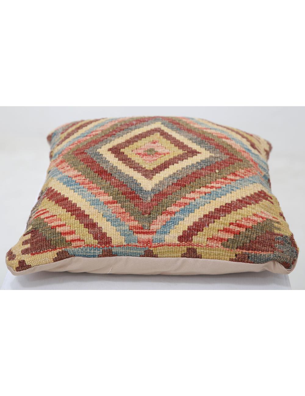 Pillows 1' 5" X 1' 5" Hand-Woven Wool Pillow 1' 5" X 1' 5" (43 X 43) / Multi / Multi