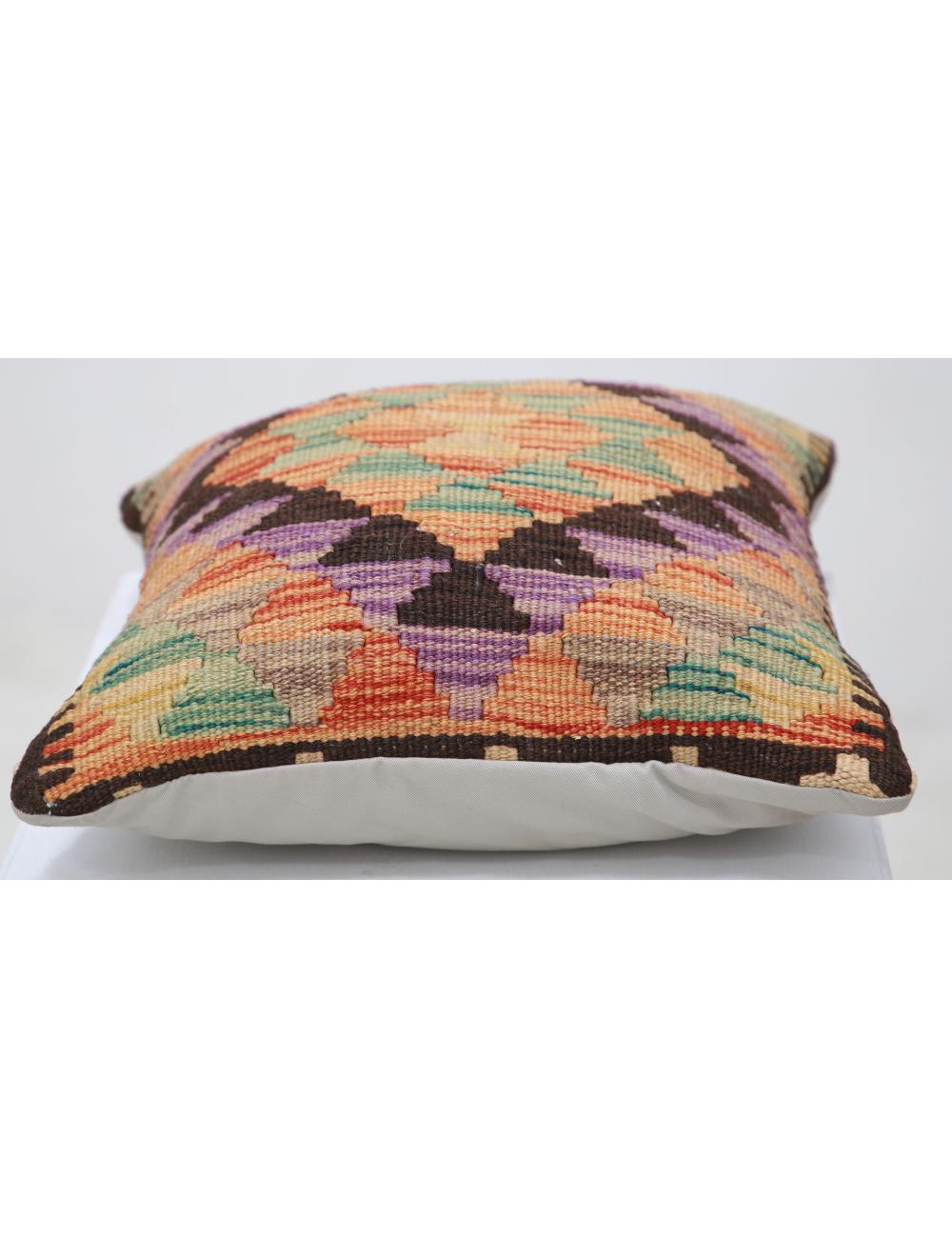 Pillows 1' 5" X 1' 5" Hand-Woven Wool Pillow 1' 5" X 1' 5" (43 X 43) / Multi / Multi