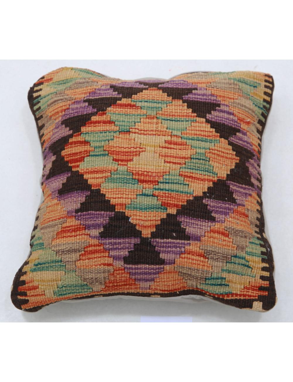 Pillows 1' 5" X 1' 5" Hand-Woven Wool Pillow 1' 5" X 1' 5" (43 X 43) / Multi / Multi