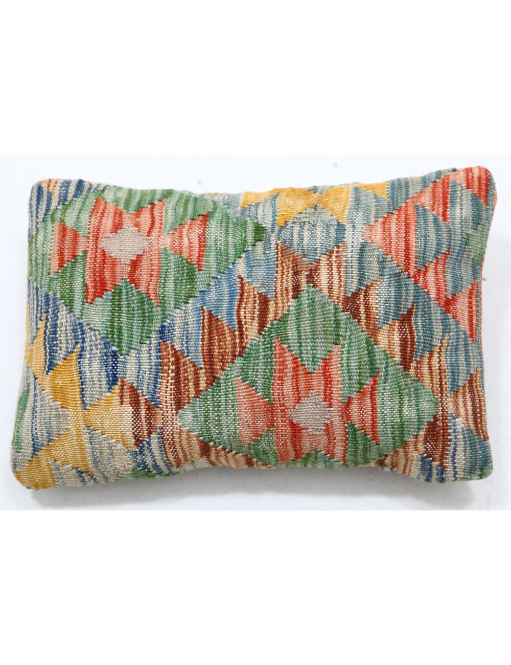 Pillows 1' 0" X 1' 5" Hand-Woven Wool Pillow 1' 0" X 1' 5" (30 X 43) / Multi / Multi